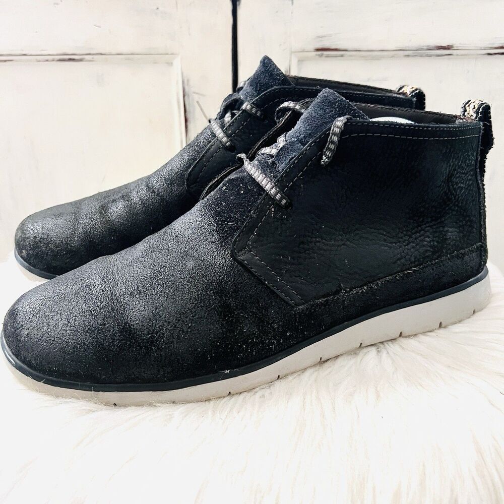 Ugg Energ Freamon Lightweight Lace up Chukka Boots Black - Mens Size 11